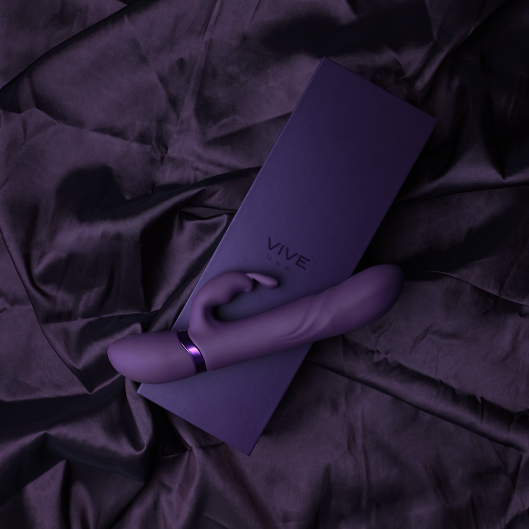 Nari - Vibrating and Rotating Beads, G - Spot Rabbit - Purple - EroticToyzProducten,Toys,Vibrators,Rabbit Vibrators,,VIVE by Shots