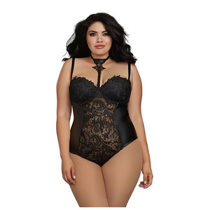 NH - Teddy - XL Lingerie - Zwart - Sexy en Charmant - EroticToyzProducten,Lingerie,Lingerie voor Haar,Bodysuits Teddies,Queen size,Outlet,,VrouwelijkDreamgirl