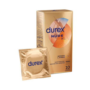 Nude XL - Extra Grote Ultrathin Condooms - 10 Stuks - EroticToyzProducten,Veilige Seks, Verzorging Hulp,Veilige Seks,Condooms voor Mannen,,MannelijkDurex