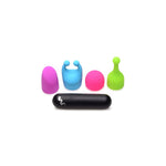 Oplaadbare Bullet met 4 Glow - in - the - Dark Bijlagen - EroticToyzProducten,Toys,Vibrators,Kogel - en Minivibrators,,XR Brands