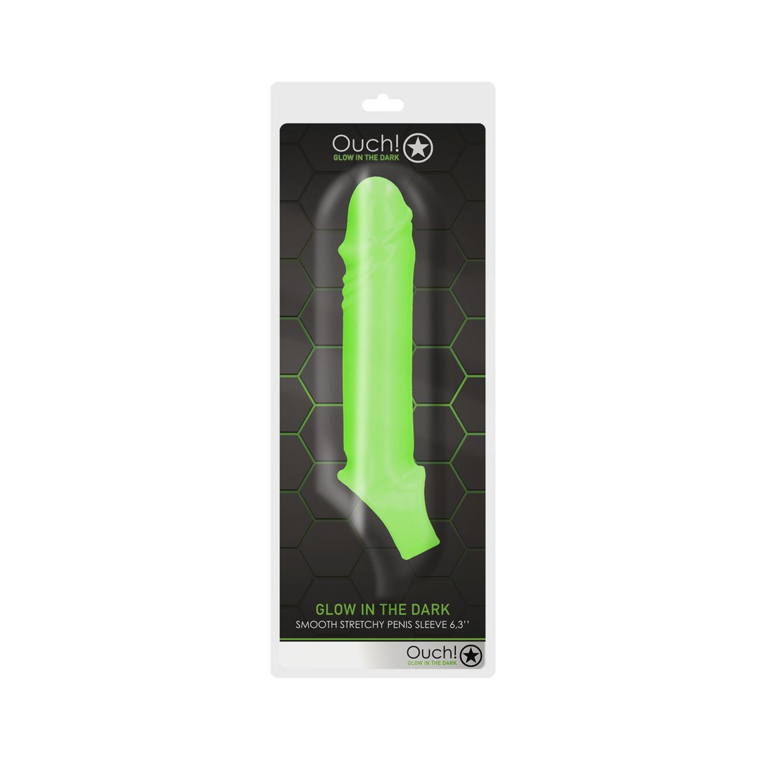 Oplichtende, Rekbare Penisomhulsel – Glow in the Dark – Fluorescerend Groen Stimulatiemiddel - EroticToyzProducten,Toys,Toys voor Mannen,Penis Sleeve,,MannelijkOuch! by Shots