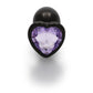 Ouch! Heart Gem Anale Plug Klein - Gunmetal/Amethist Paars - EroticToyzButtplugs Anale Dildo's Niet VibrerendOuch! by Shots