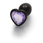 Ouch! Heart Gem Anale Plug Klein - Gunmetal/Amethist Paars - EroticToyzButtplugs Anale Dildo's Niet VibrerendOuch! by Shots