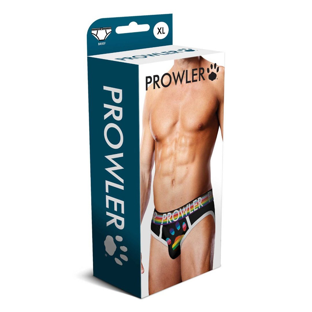 Oversized Paw Brief - XL - Zwart Ondergoed met Pride Design - EroticToyzProducten,Lingerie,Lingerie voor Hem,Briefs,,MannelijkProwler