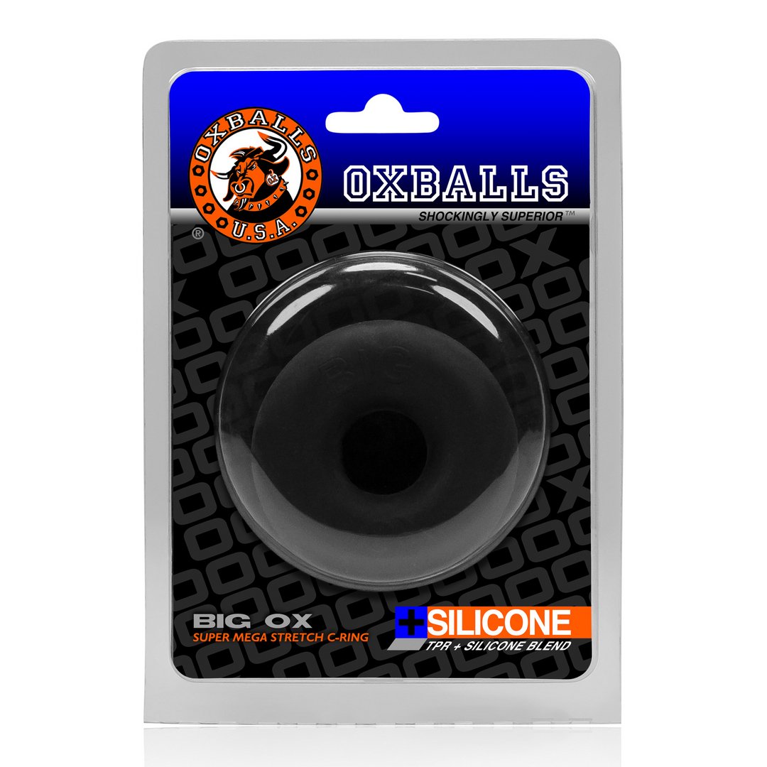 OX - Dikke Blubbery Cockring Met PLUS + Silicone - Zwart - EroticToyzCockringenOxballs