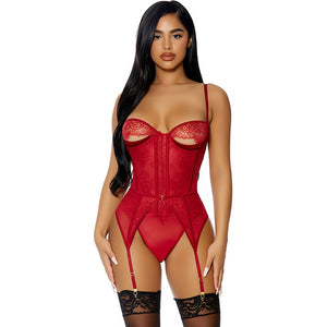 Peek Show - Verleidelijke Teddy Set - Maat S - EroticToyzProducten,Lingerie,Lingerie voor Haar,2 - Delige Set,Outlet,,VrouwelijkForplay