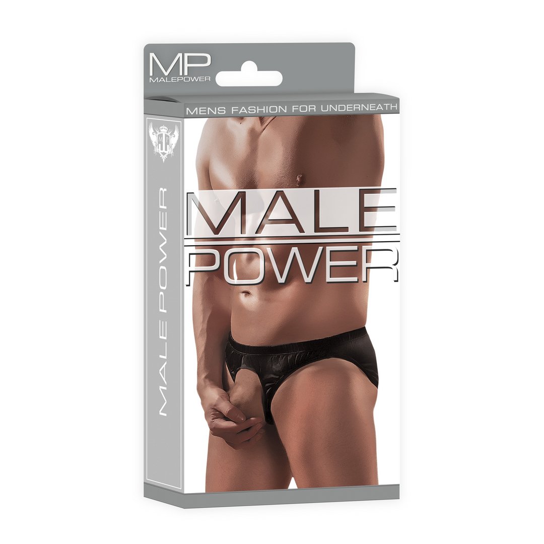 Pouchless Brief - Eén Maat - Zwart - EroticToyzProducten,Lingerie,Lingerie voor Hem,Briefs,,MannelijkMale Power