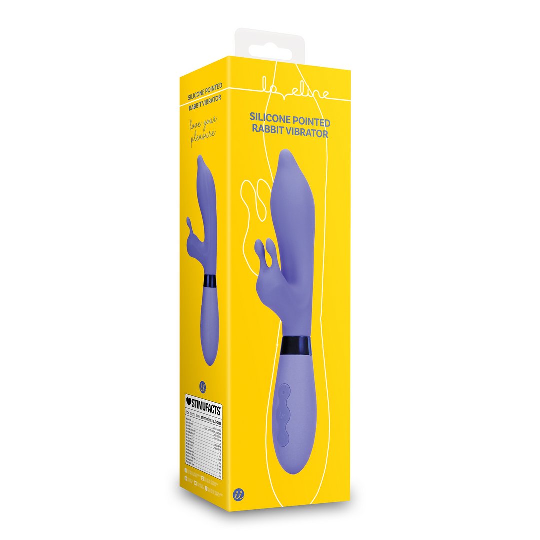 'Premium Rabbit Vibrator Puntig Siliconen - Paars' - EroticToyzRabbit VibratorsLoveline by Shots