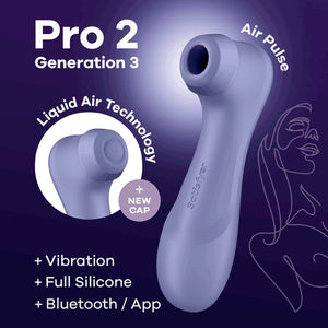 Pro 2 Generatie 3 + Liquid Air Technologie, Vibratie en Appverbinding - EroticToyzProducten,Toys,Vibrators,Airpulse - Vibrator,Clitoris Stimulator,Air Pulse,,GeslachtsneutraalSatisfyer