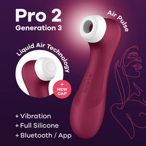 Pro 2 Generatie 3 - Luchtdrukvibrator met Bluetooth en Trilfunctie - EroticToyzProducten,Toys,Vibrators,Airpulse - Vibrator,Clitoris Stimulator,Air Pulse,,GeslachtsneutraalSatisfyer