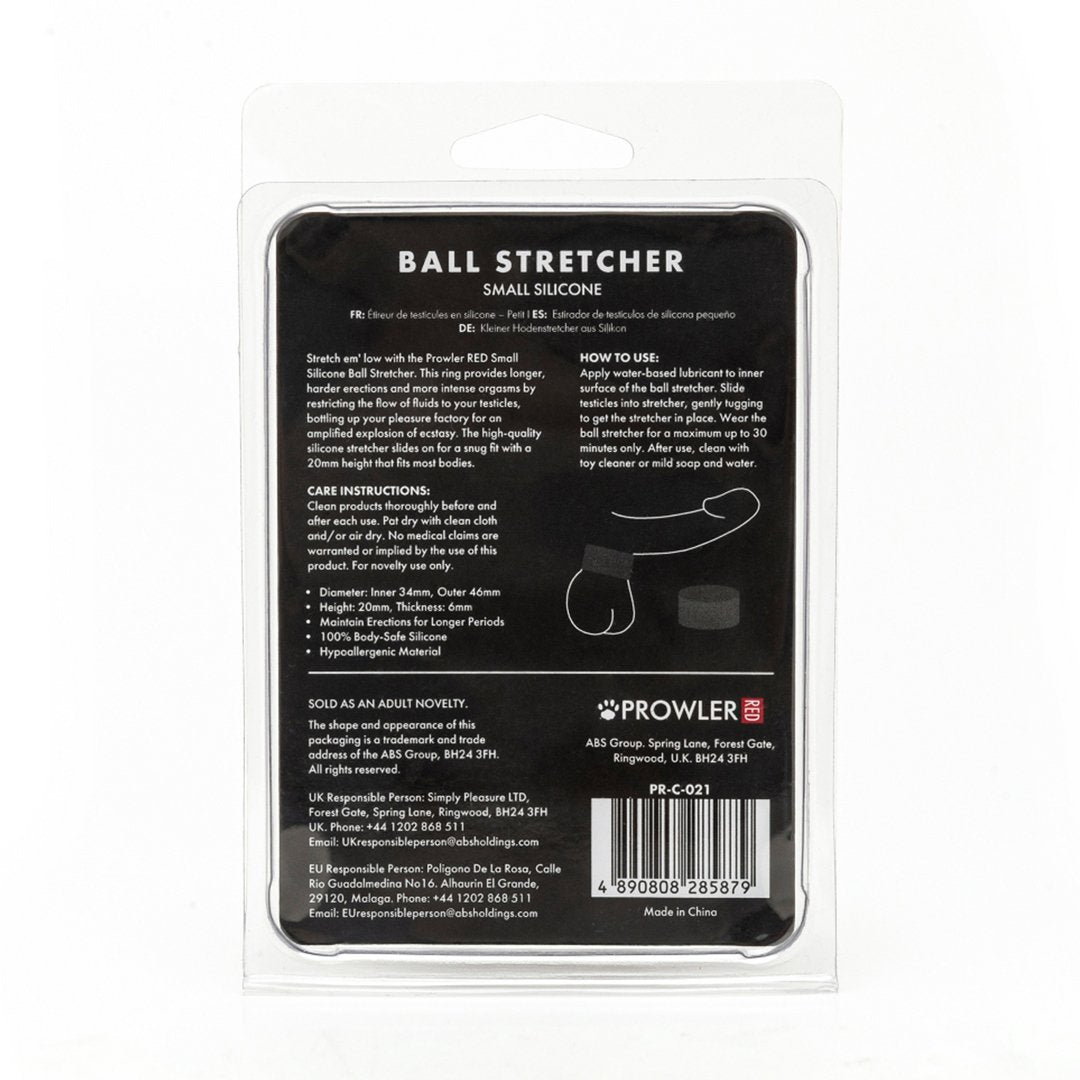 Prowler RED Silicone Ball Stretcher - Klein en Zwart - EroticToyzBall StrapsProwler Red