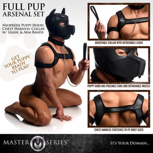 Pup Play Starterkit - Zwart Neopreen - EroticToyzBondage SetXR Brands