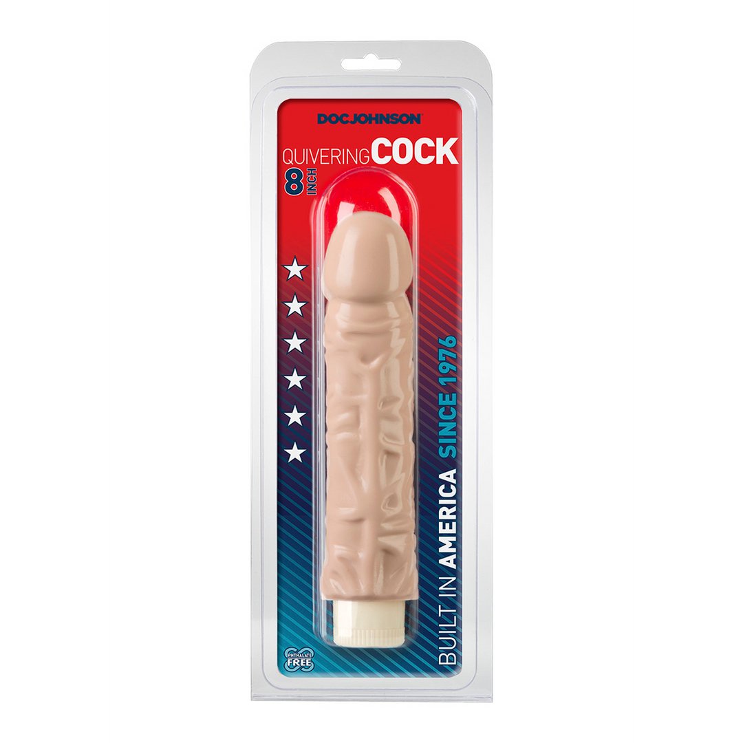 Quivering Cock - Realistische Dildo met Vibrator - 20 cm - EroticToyzProducten,Toys,Vibrators,Realistische Vibrators,,GeslachtsneutraalDoc Johnson