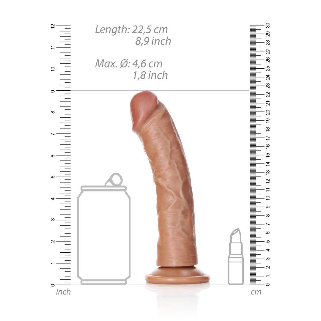 Real Feel Dildo Met Zuignap 20,5 cm - Huidkleurig - EroticToyzRealistische Dildo'sRealRock by Shots