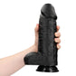 Real Rock Dildo Extra Dik met Ballen 25,4 cm - Zwart - EroticToyzRealistische Dildo'sRealRock by Shots