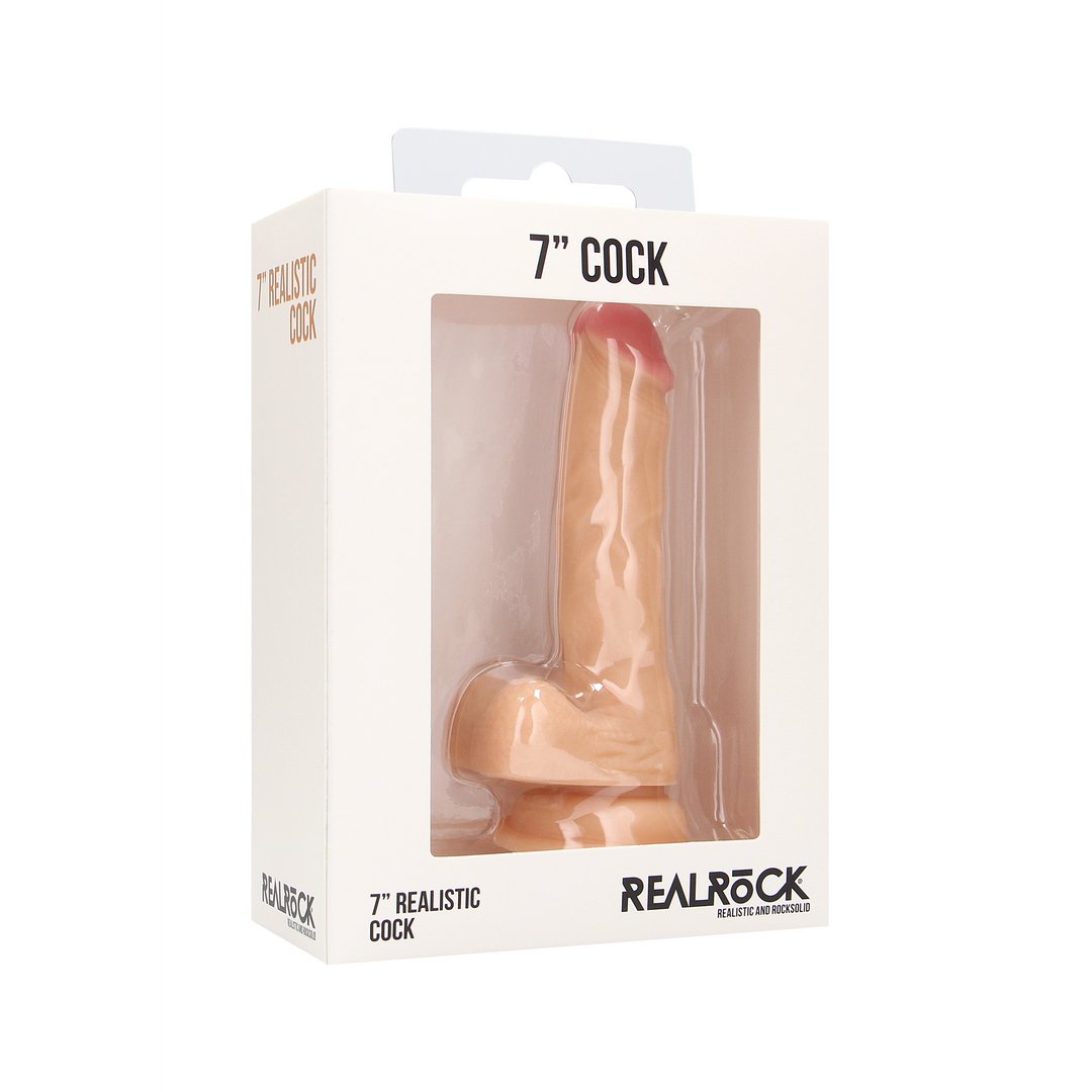 Real Rock - Realistische Dildo met Scrotum - 18 cm - EroticToyzProducten,Toys,Dildos,Realistische Dildo's,,GeslachtsneutraalRealRock by Shots