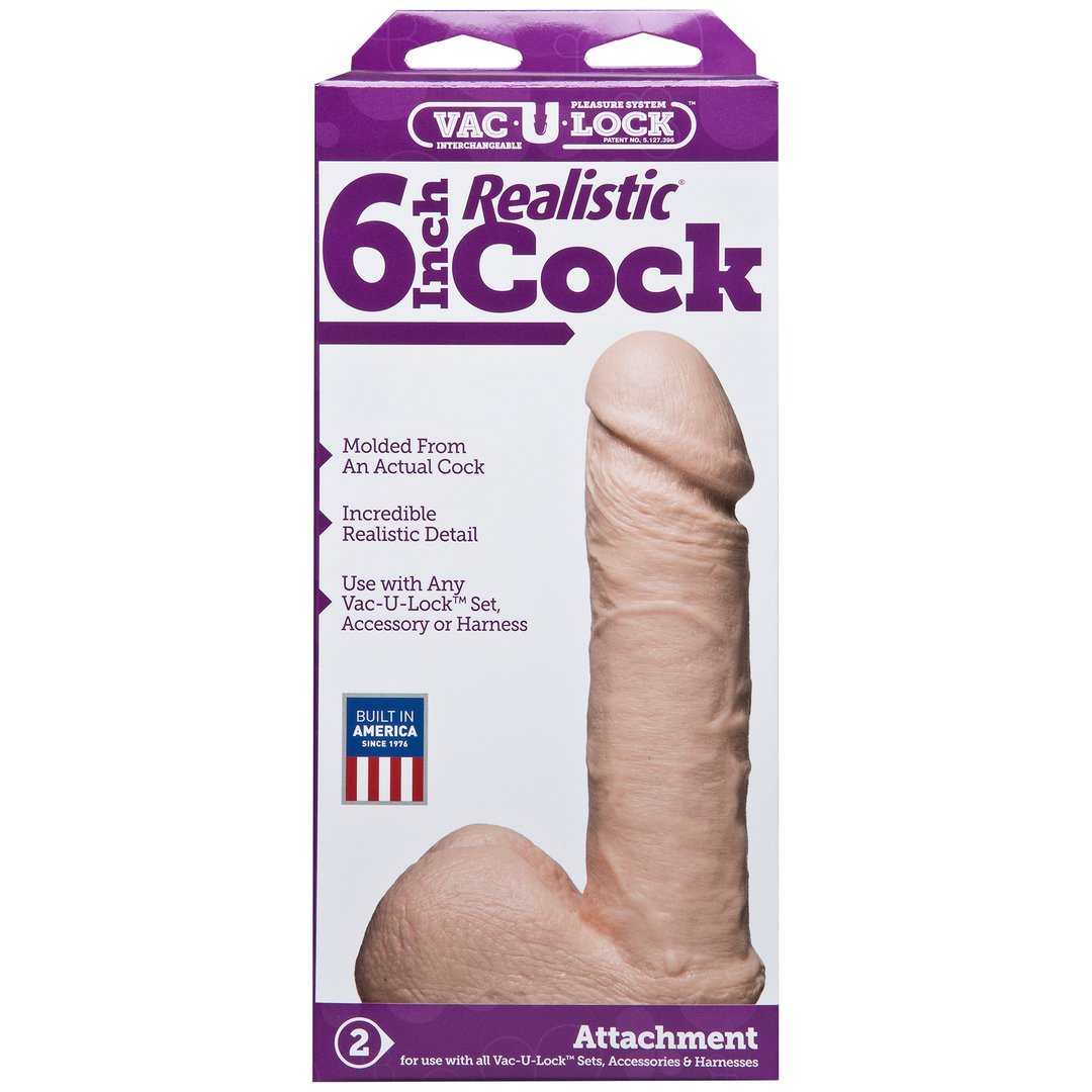 'Realistische Dildo 15 cm Met Vac - U - Lock Compatibiliteit - Bruin' - EroticToyzVoorbinddildo'sDoc Johnson