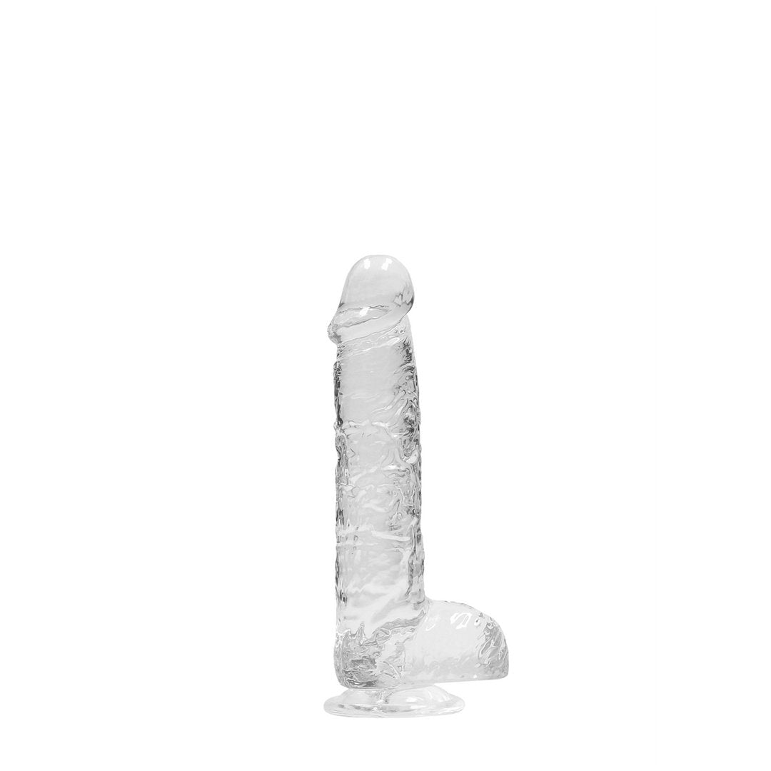 Realistische Dildo met Ballen - 15 cm - REALROCK CRYSTAL CLEAR - EroticToyzProducten,Toys,Dildos,Realistische Dildo's,,GeslachtsneutraalRealRock by Shots