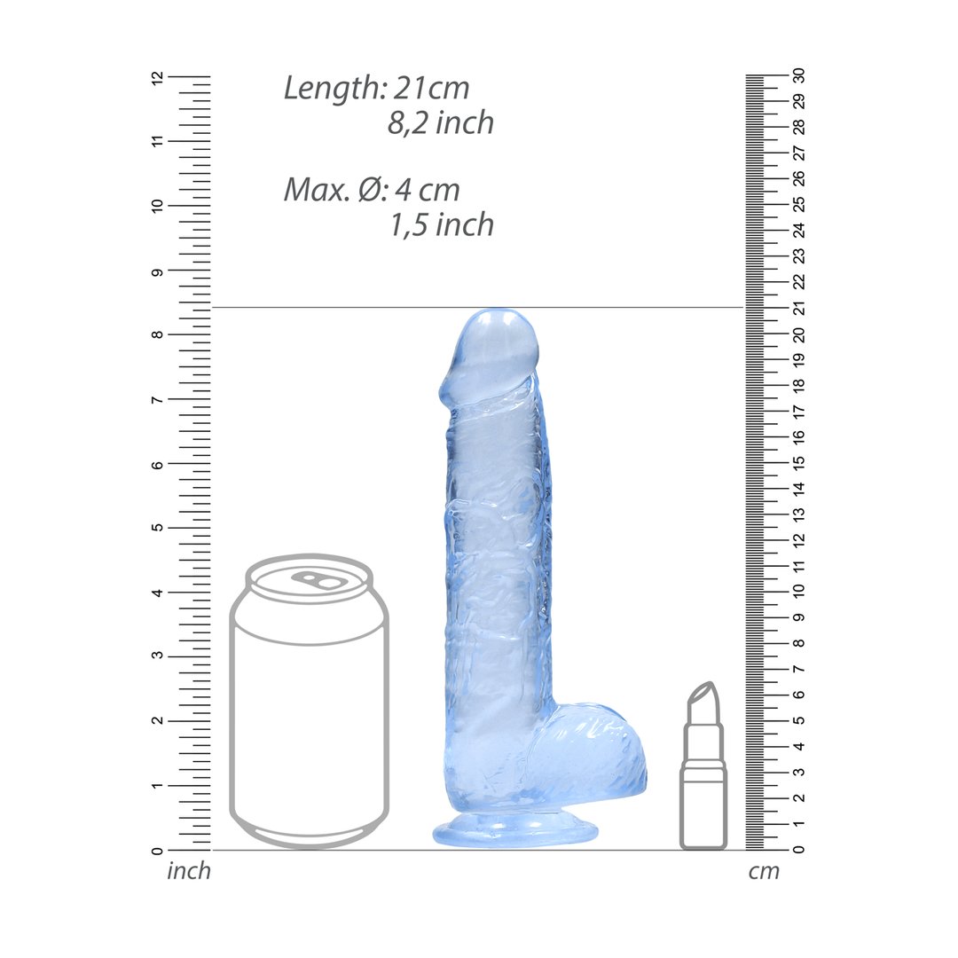 Realistische Dildo met Ballen - 21 cm - Lichaamsveilig & Met Zuignap - EroticToyzProducten,Toys,Dildos,Realistische Dildo's,,GeslachtsneutraalRealRock by Shots