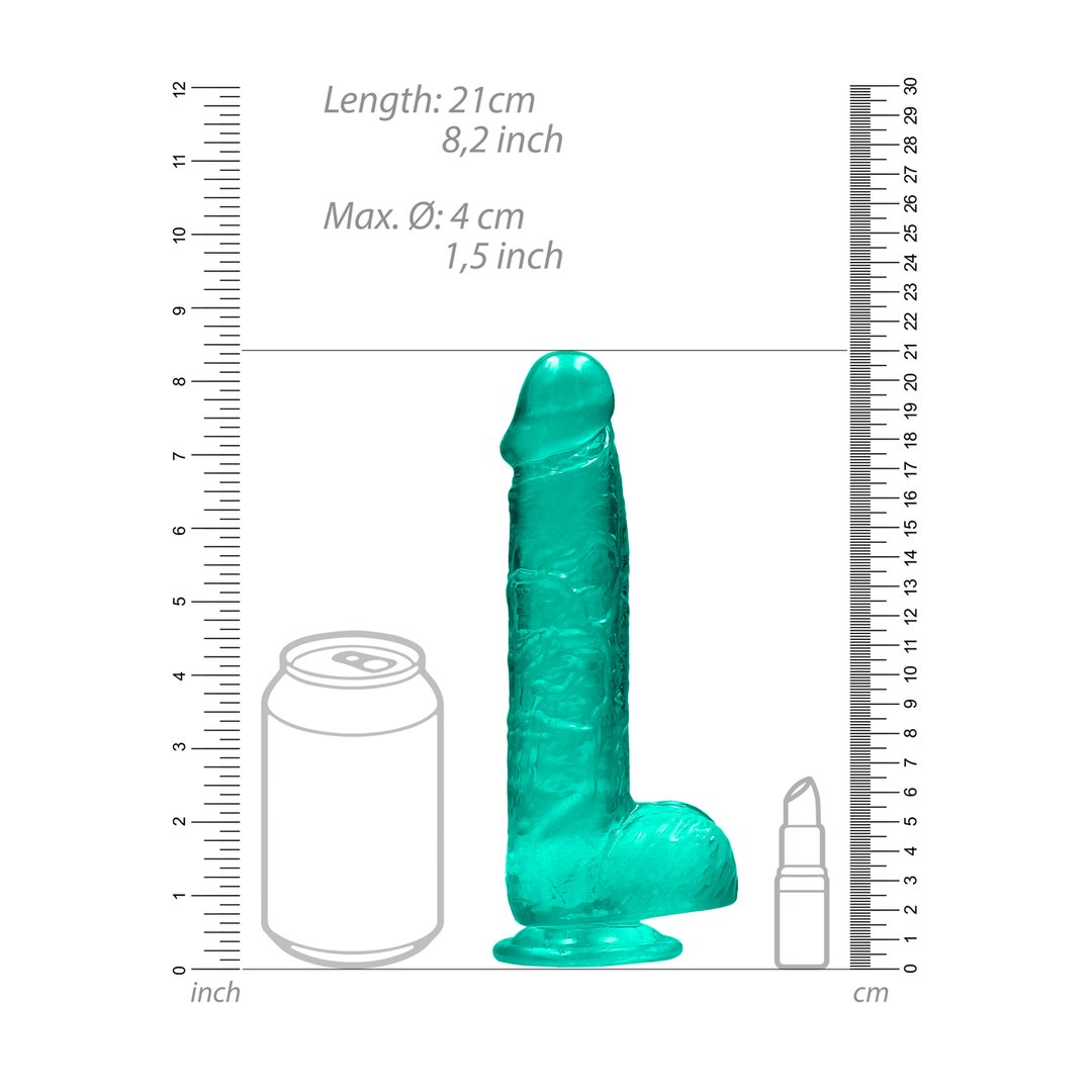 Realistische Dildo met Ballen - 21 cm - Met Zuignap en Levensechte Ervaring - EroticToyzProducten,Toys,Dildos,Realistische Dildo's,,GeslachtsneutraalRealRock by Shots