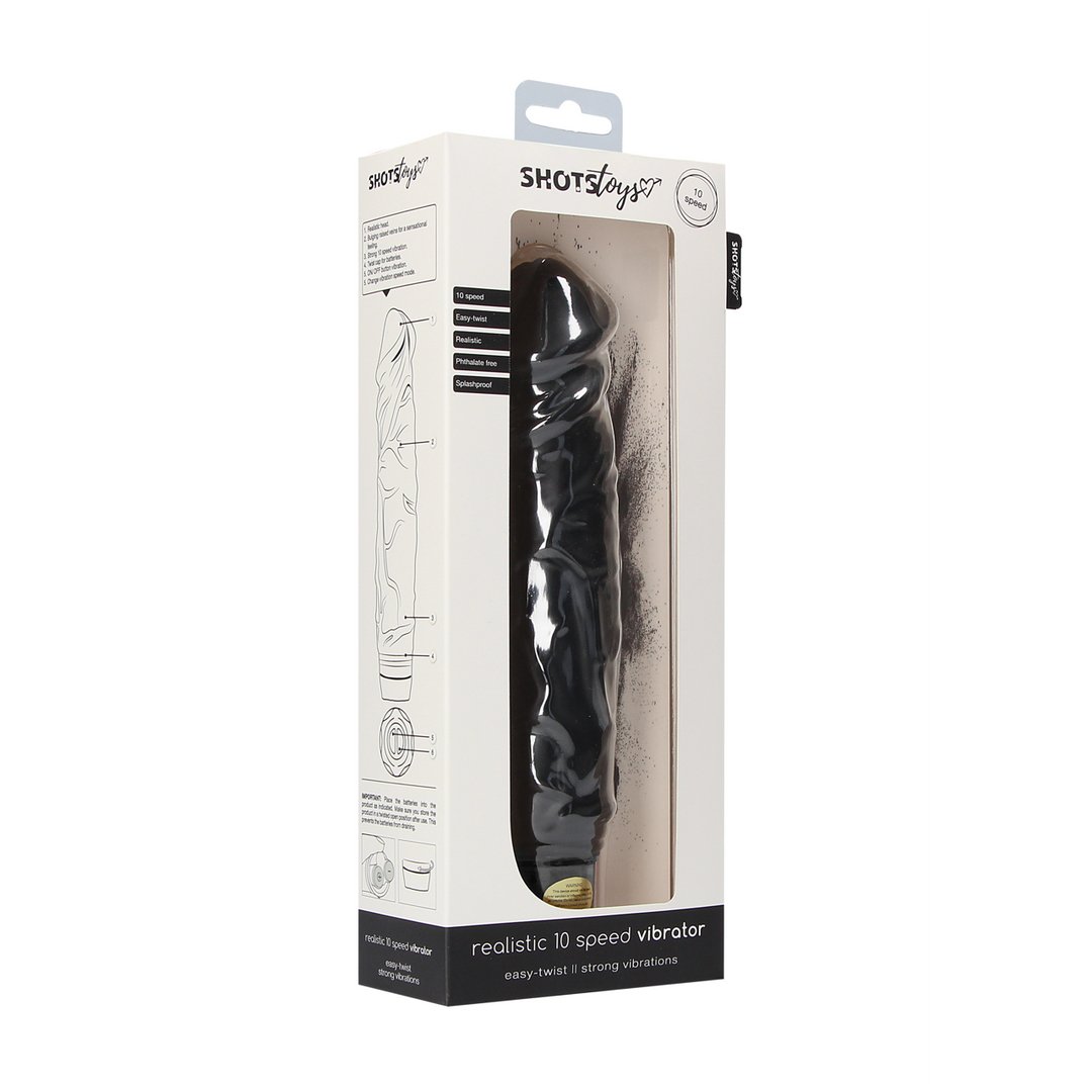 Realistische Multispeed Vibrator met 10 Verschillende Vibratie - standen - EroticToyzProducten,Toys,Vibrators,Realistische Vibrators,,VrouwelijkShots Toys by Shots