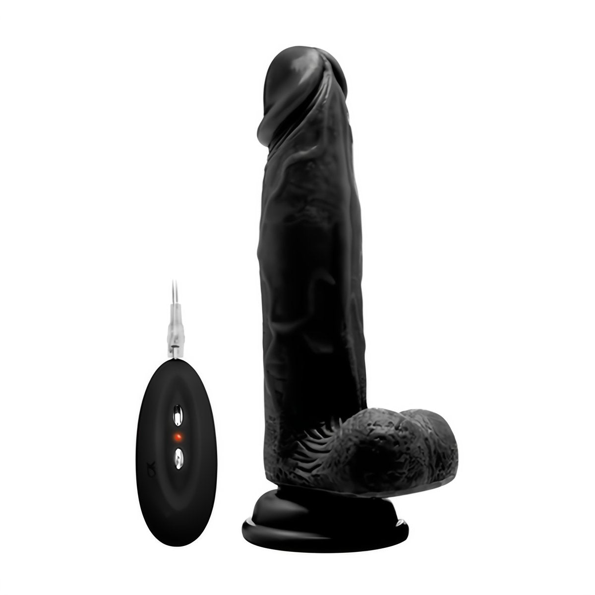 Realistische Vibrerende Dildo Met Scrotum - 20 cm - EroticToyzRealistische VibratorsRealRock by Shots