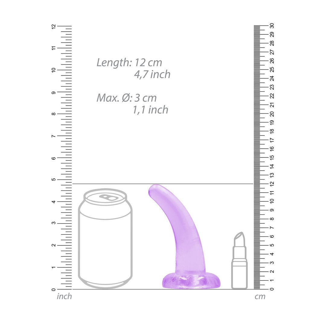 RealRock Crystal Clear Dildo - 11,5 cm - Geschikt voor Anaal en Vaginaal Gebruik - EroticToyzProducten,Toys,Dildos,Realistische Dildo's,,GeslachtsneutraalRealRock by Shots