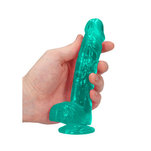 Realrock Crystal Clear Dildo met Ballen - 15 cm, Realistisch en Lichaamsveilig - EroticToyzProducten,Toys,Dildos,Realistische Dildo's,,GeslachtsneutraalRealRock by Shots