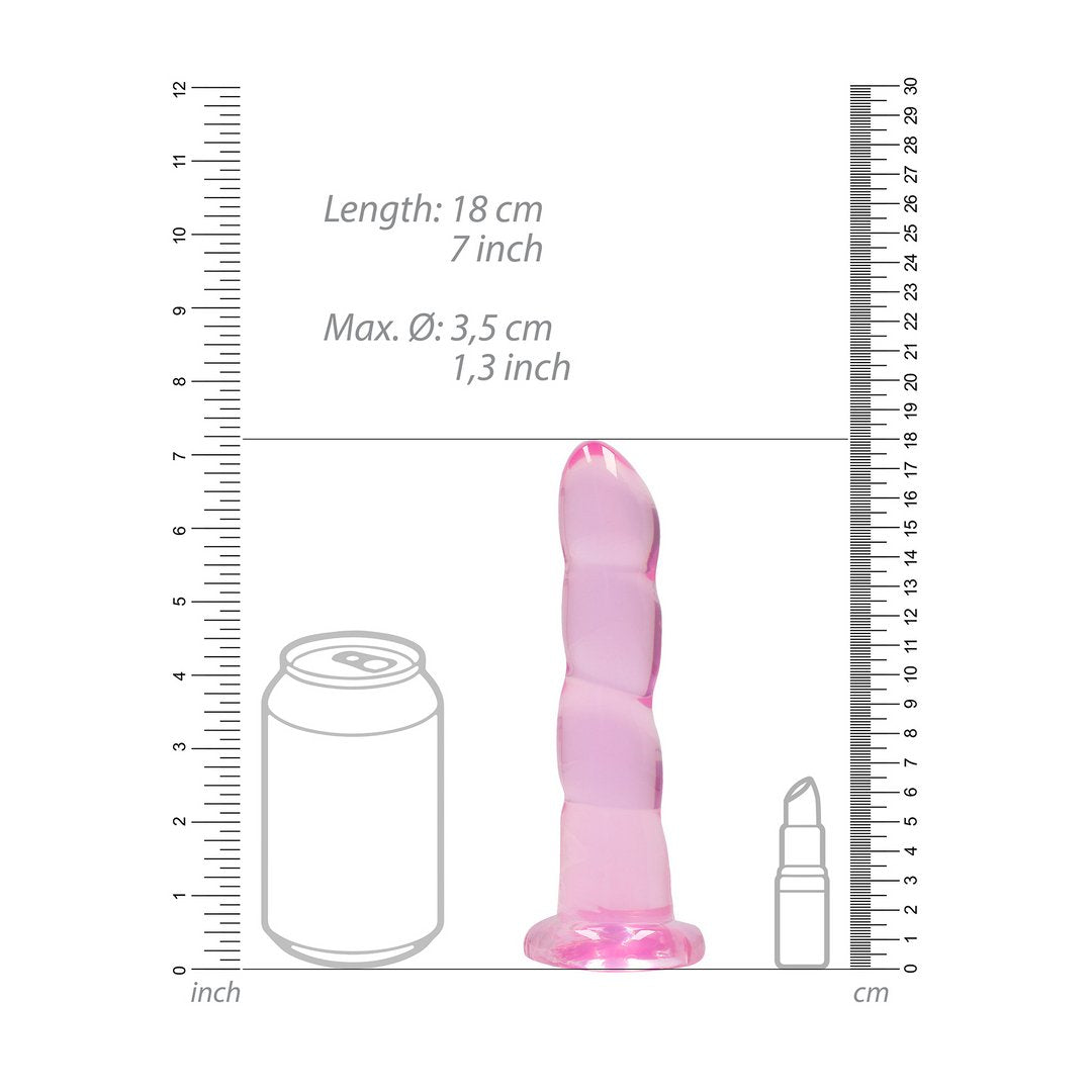 REALROCK Crystal Clear Dildo met Zuignap - 17 cm Transparant - EroticToyzRealistische Dildo'sRealRock by Shots