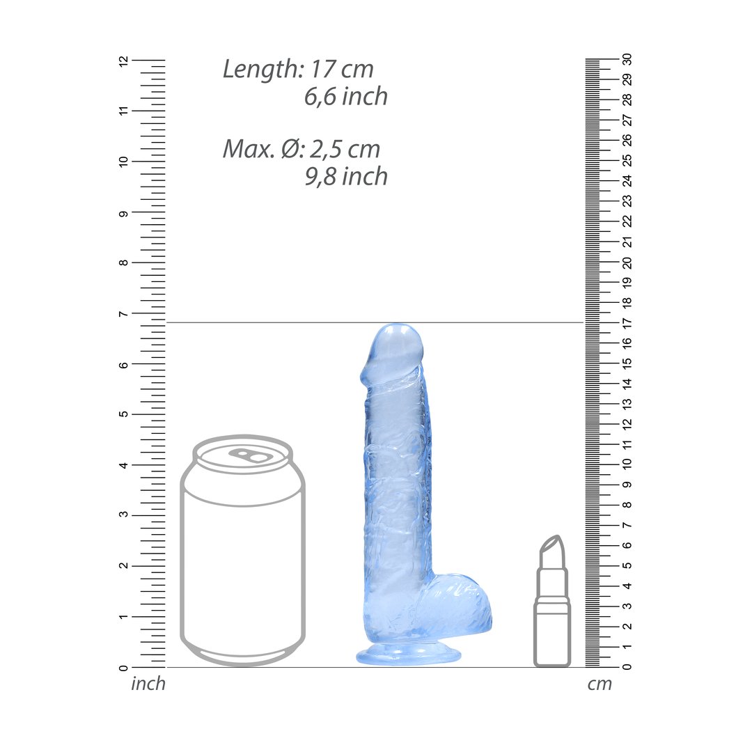 REALROCK Dildo Met Ballen 6 / 15 cm - Transparant - EroticToyzRealistische Dildo'sRealRock by Shots