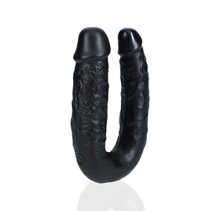 RealRock U Shaped Dubbele Dildo 12,7 cm - Zwart - EroticToyzDubbele Dildo'sRealRock by Shots