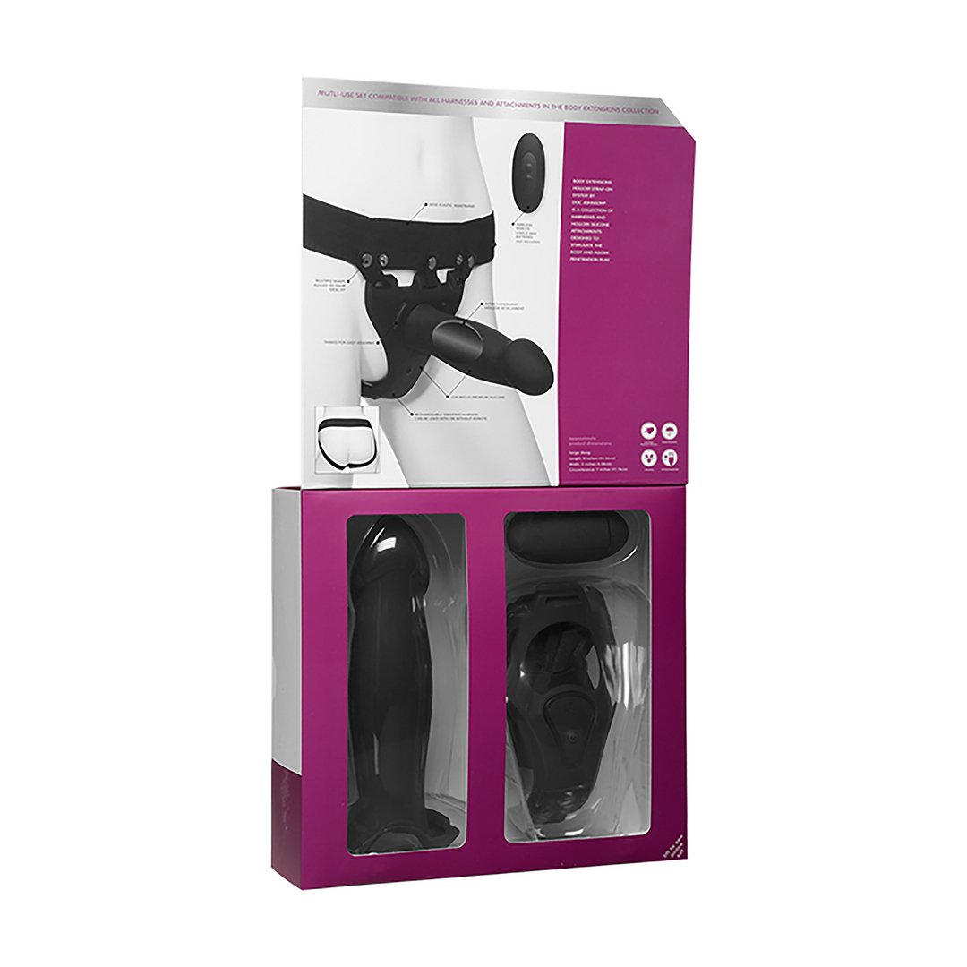 Risqu - Siliconen Strap - on Harnas met Vibrator - EroticToyzProducten,Toys,Vibrators,Strap On Vibrators,Hol,Strap On Vibrators,Kits Sets,Sets voor Koppels,Toy Sets,,GeslachtsneutraalDoc Johnson