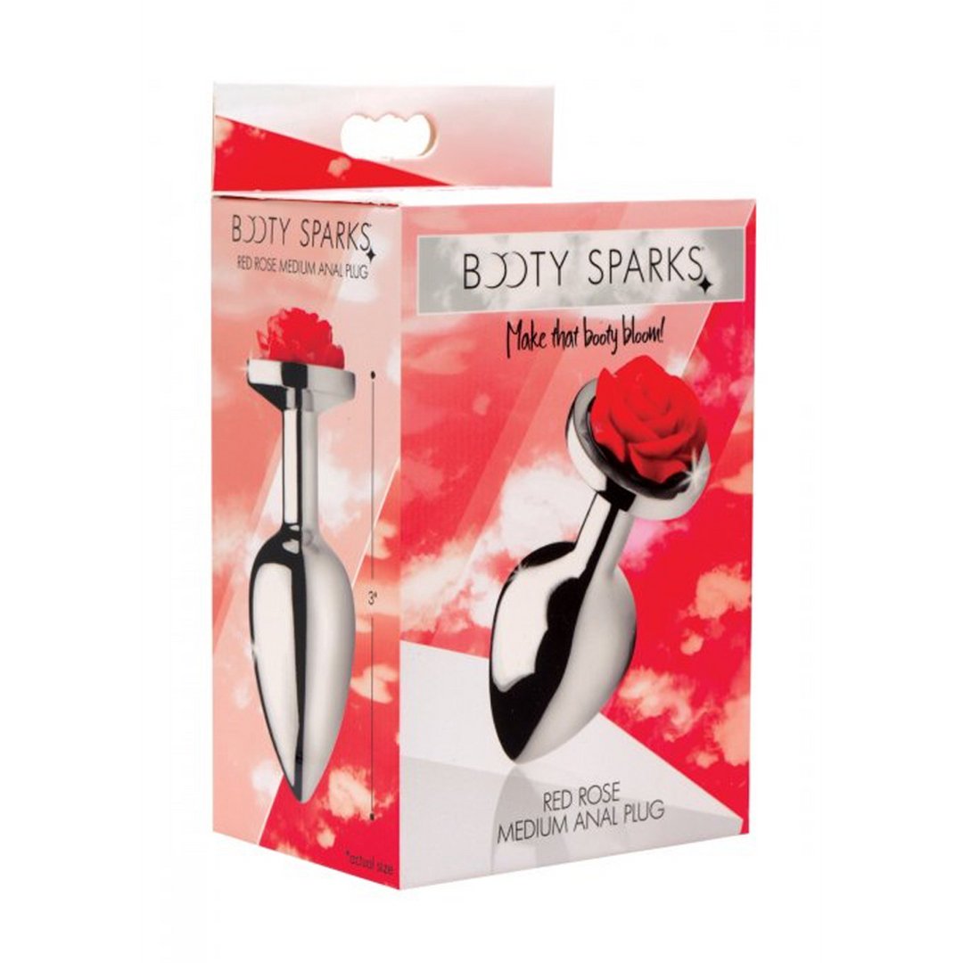 Rode Roos - Buttplug - Medium - Metalen Afwerking - EroticToyzProducten,Toys,Anaal Toys,Buttplugs Anale Dildo's,Buttplugs Anale Dildo's Niet Vibrerend,,GeslachtsneutraalXR Brands