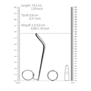 Roestvrijstalen Dilator met Glans Ring 8 mm - Zilver - EroticToyzUrethrale ToysOuch! by Shots