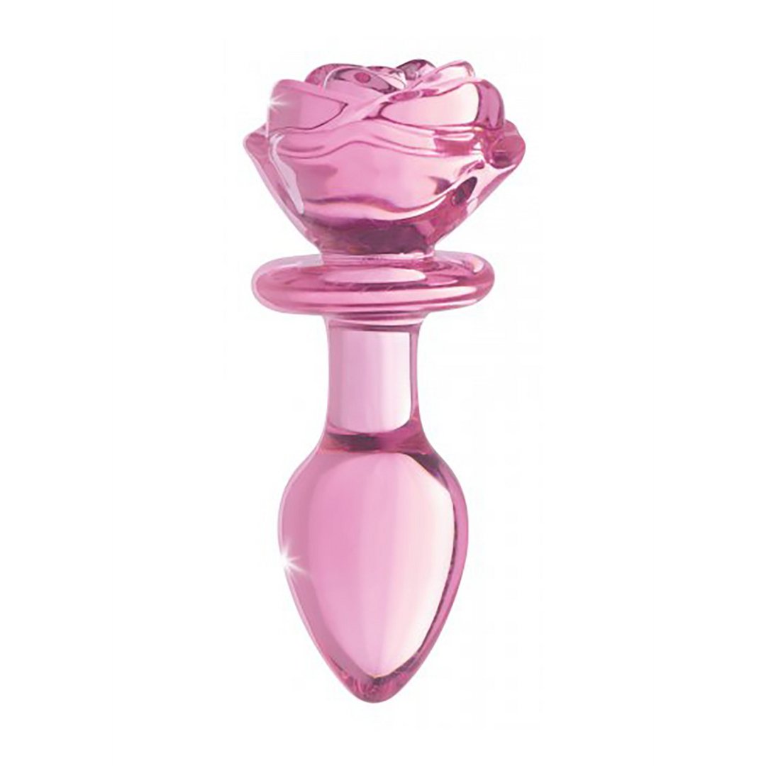 Roze Roos - Glazen Buttplug Medium - Lichaamsveilig en Breukvast - EroticToyzProducten,Toys,Anaal Toys,Buttplugs Anale Dildo's,Buttplugs Anale Dildo's Niet Vibrerend,,GeslachtsneutraalXR Brands