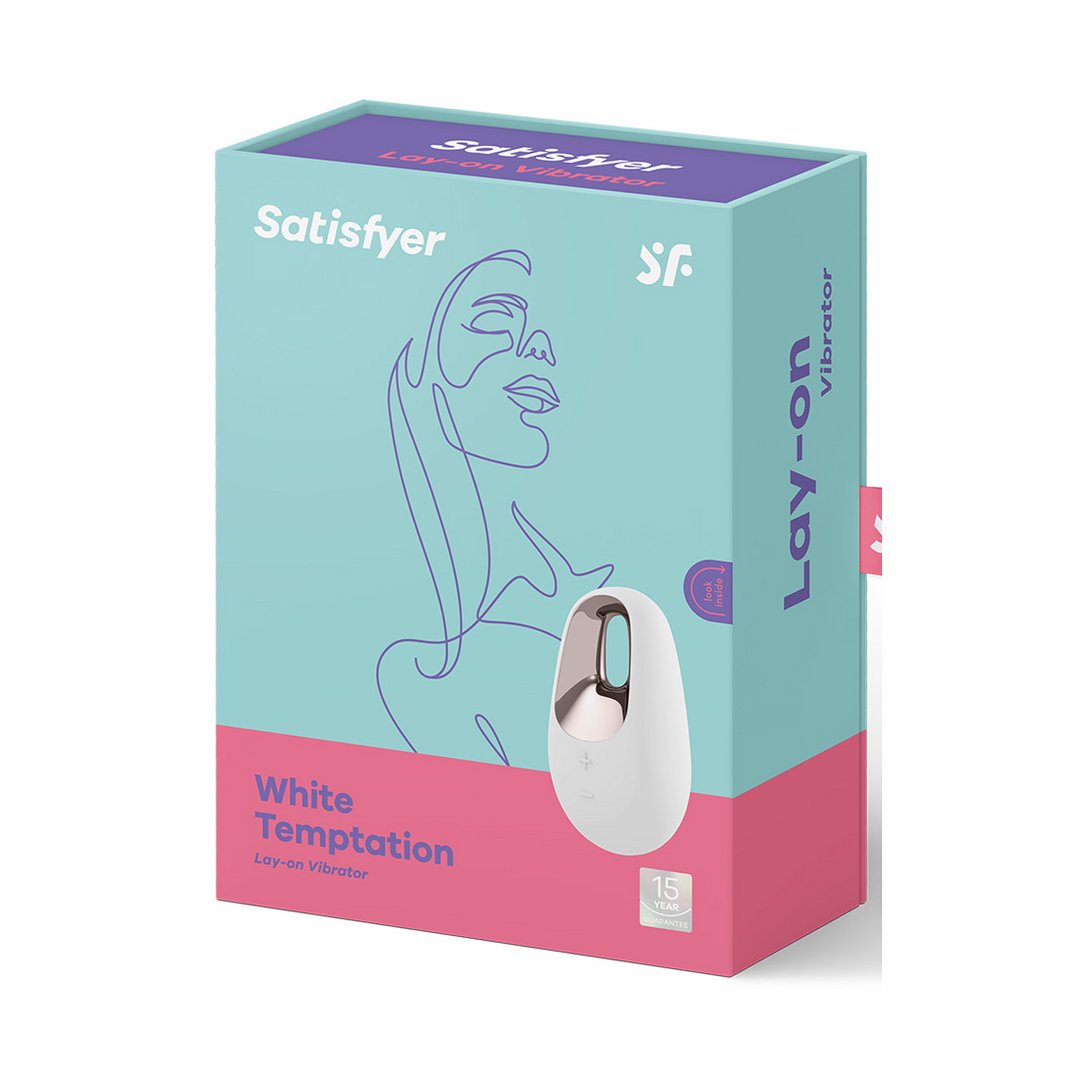 Satisfyer LayOn Vibrator Met 10 Vibratieprogramma's - Wit/Messing - EroticToyzLay - on VibratorSatisfyer