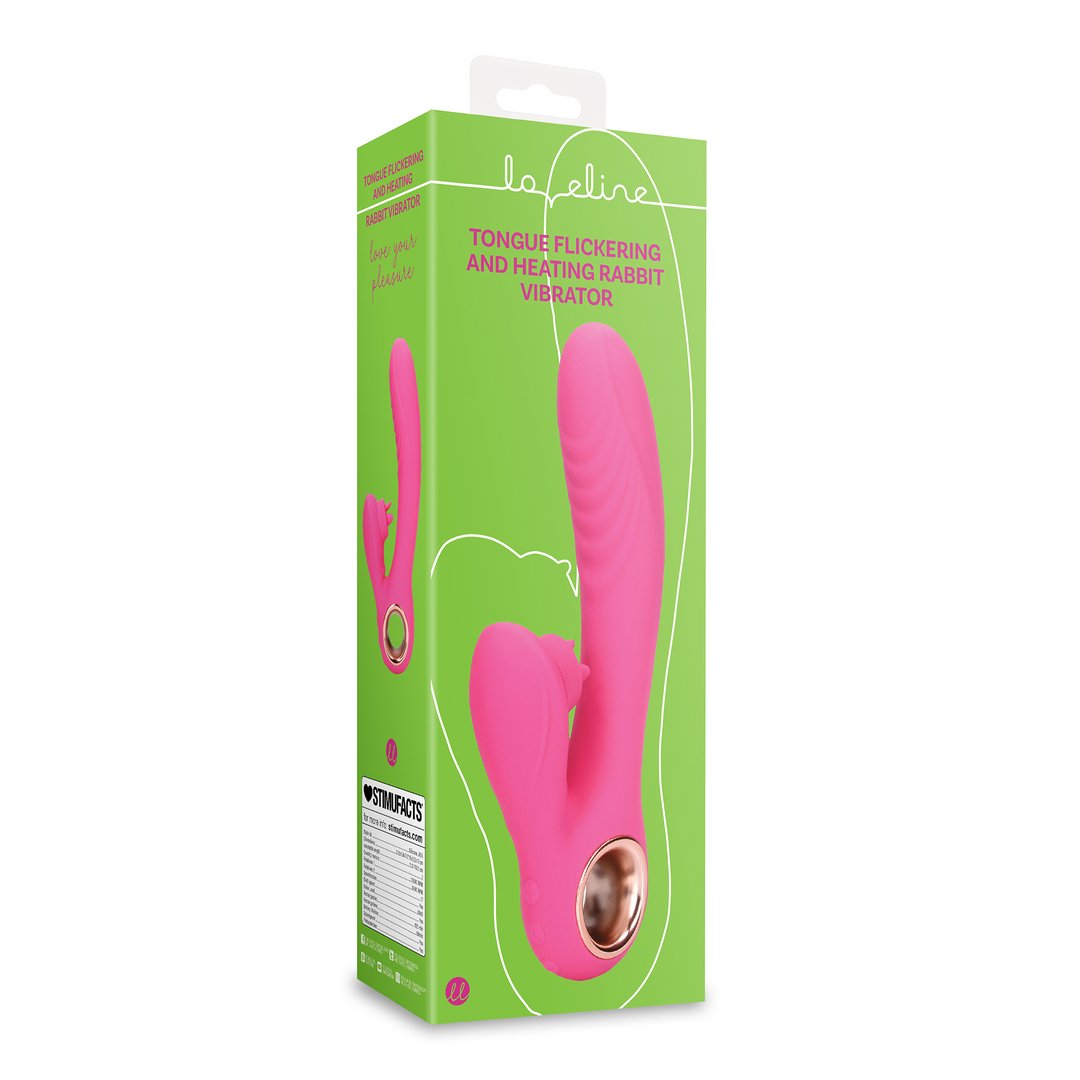 'Satisfyer Tongbewegende Rabbit Vibrator met Verwarmingsfunctie - Paars' - EroticToyzVerwarmende VibratorsLoveline by Shots