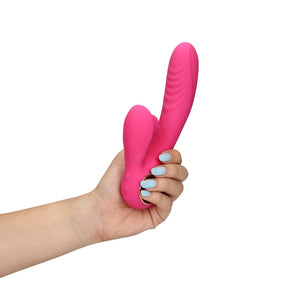 'Satisfyer Tongbewegende Rabbit Vibrator met Verwarmingsfunctie - Paars' - EroticToyzVerwarmende VibratorsLoveline by Shots