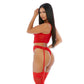 Sensuele Intimiteit - Mesh Bustier Set - L - EroticToyzProducten,Lingerie,Lingerie voor Haar,2 - Delige Set,Outlet,,VrouwelijkForplay