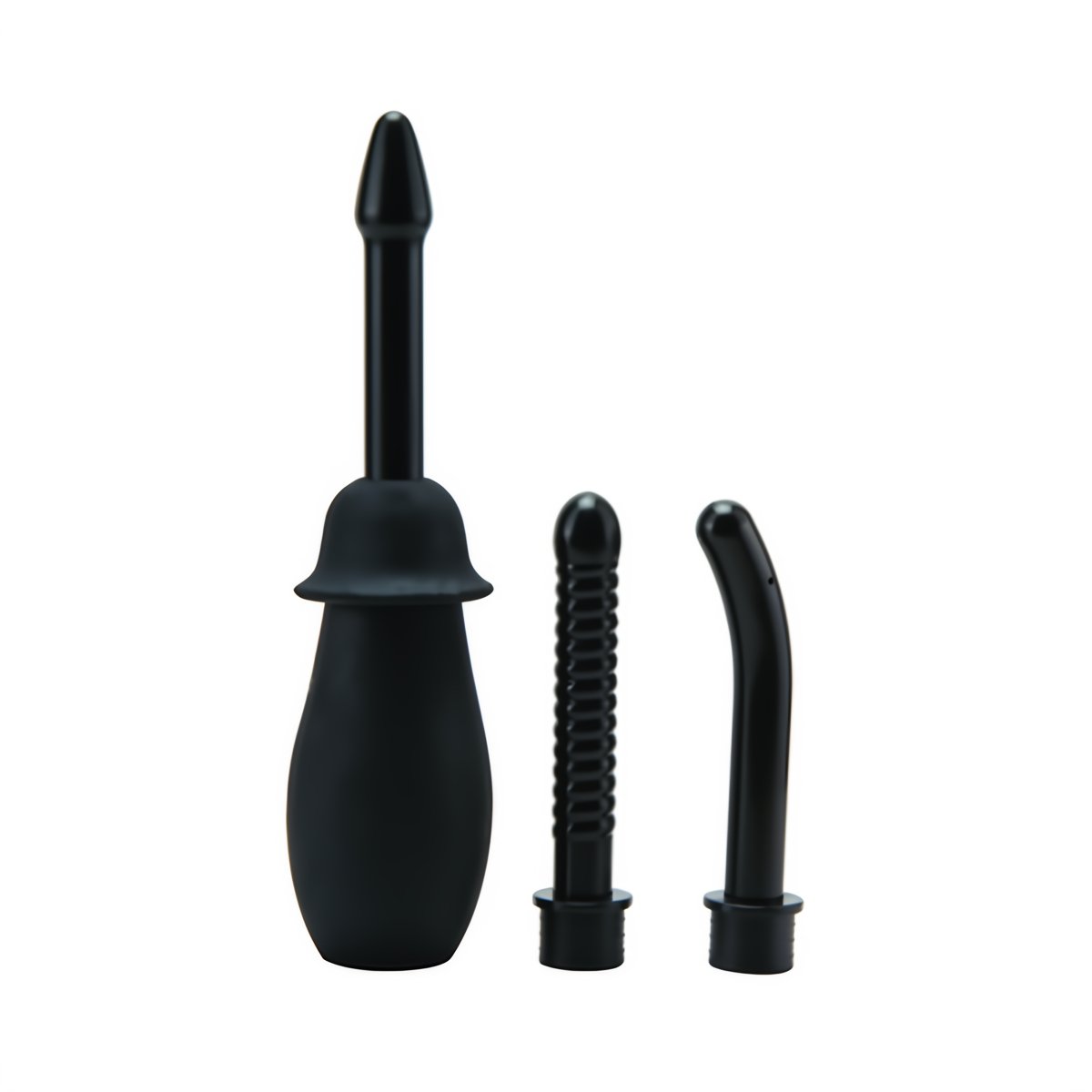 Seven Creations Anal Douche Set - 3 Opzetstukken - Zwart' - EroticToyzIntieme DoucheSeven Creations