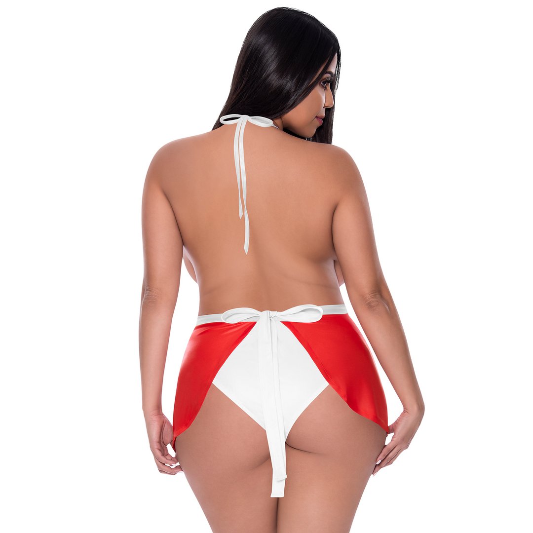 Sexuele Genezing Jurkje - 2XL - Rood - EroticToyzProducten,Lingerie,Lingerie voor Haar,Queen size,Rollenspel Kostuums,Kostuums,,VrouwelijkMagic Silk