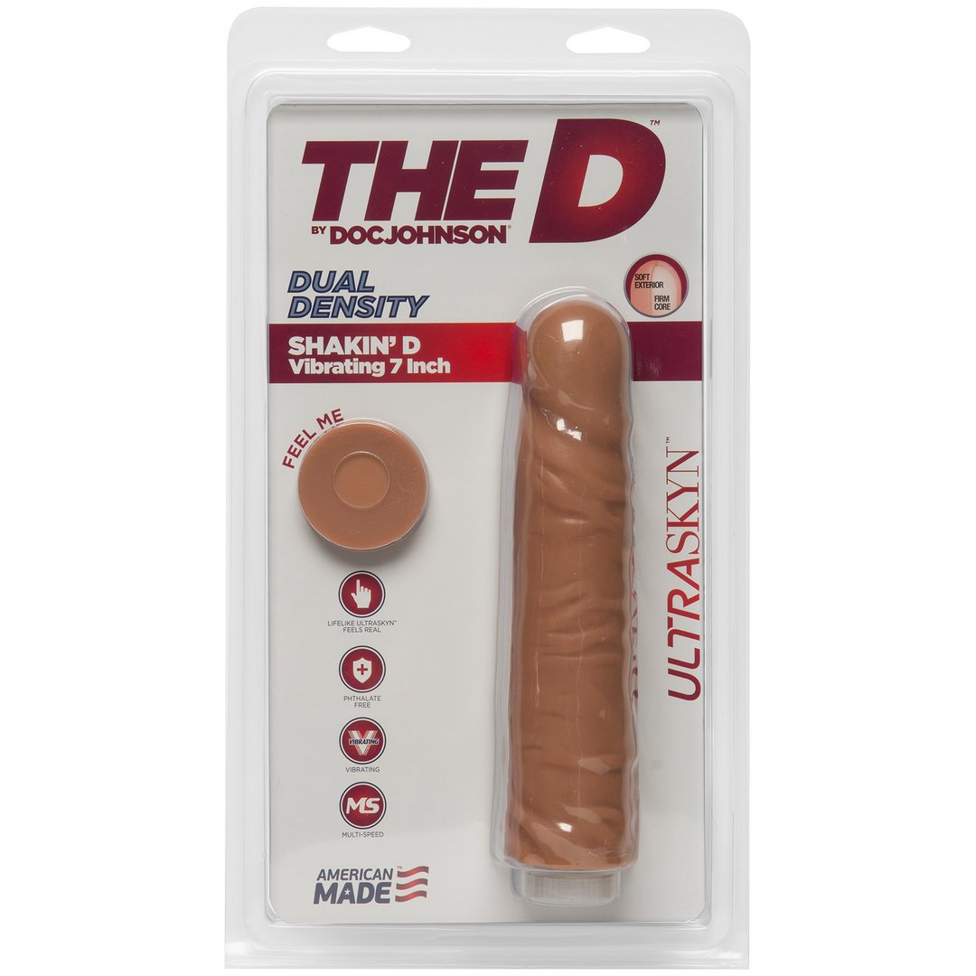 Shakin' D Vibrerende Realistische Dildo 18 cm - Huidskleur - EroticToyzRealistische VibratorsDoc Johnson