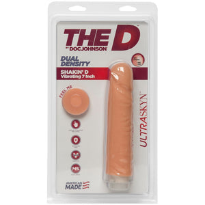 'Shakin' D Vibrerende Realistische Dildo ULTRASKYN 18 cm - Naturel' - EroticToyzRealistische VibratorsDoc Johnson