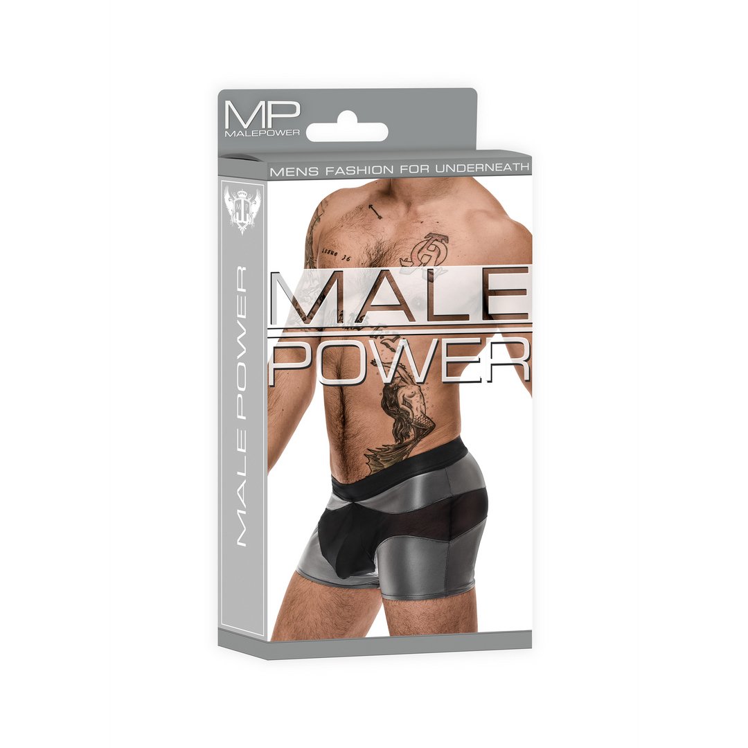 Shorts - XL Grijs Met Mesh - EroticToyzBoxershortsMale Power