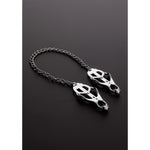 'Shots Steel Clover Tepelklemmen met 32 cm Ketting - Zilver' - EroticToyzTepelklemmenSteel by Shots