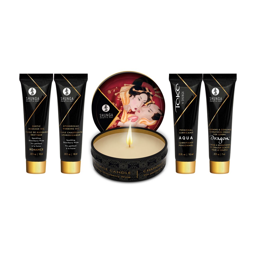 SHUNGA Geisha's Secret Kit Aardbei - 90 ml Set - EroticToyzStimulerende Lotions en GelsShunga