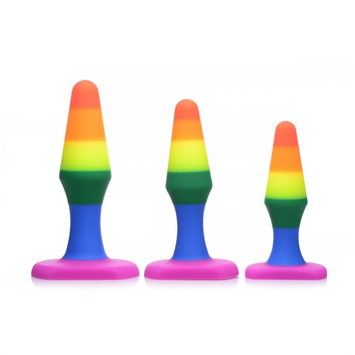 Silicone Anaal Trainer Set voor Beginners - 3 - delige Rainbow Buttplugset - EroticToyzProducten,Toys,Anaal Toys,Buttplugs Anale Dildo's,Buttplugs Anale Dildo's Niet Vibrerend,,GeslachtsneutraalXR Brands