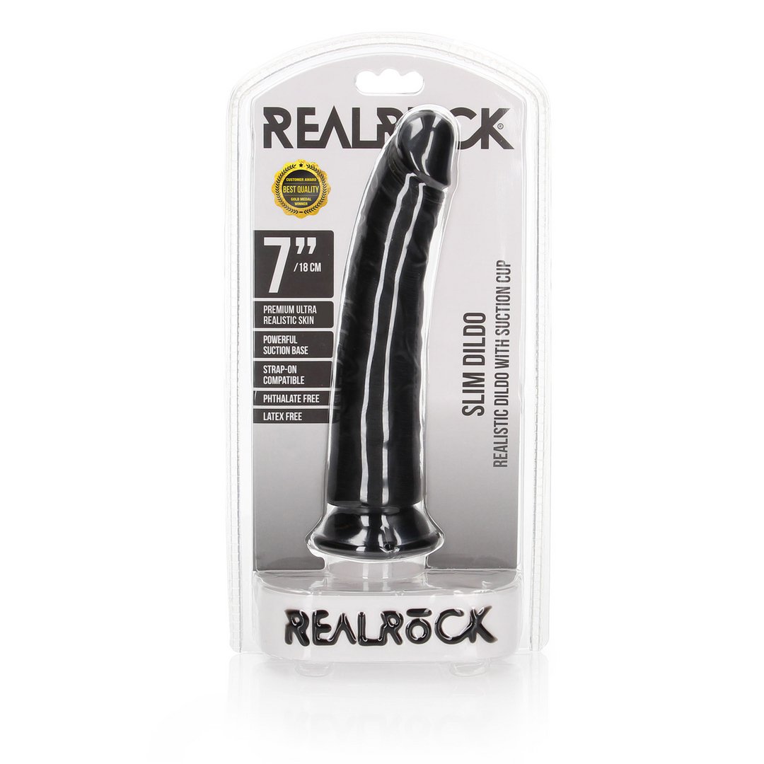 Slanke Realistische Dildo met Zuignap - 18 cm - EroticToyzProducten,Toys,Dildos,Realistische Dildo's,,GeslachtsneutraalRealRock by Shots