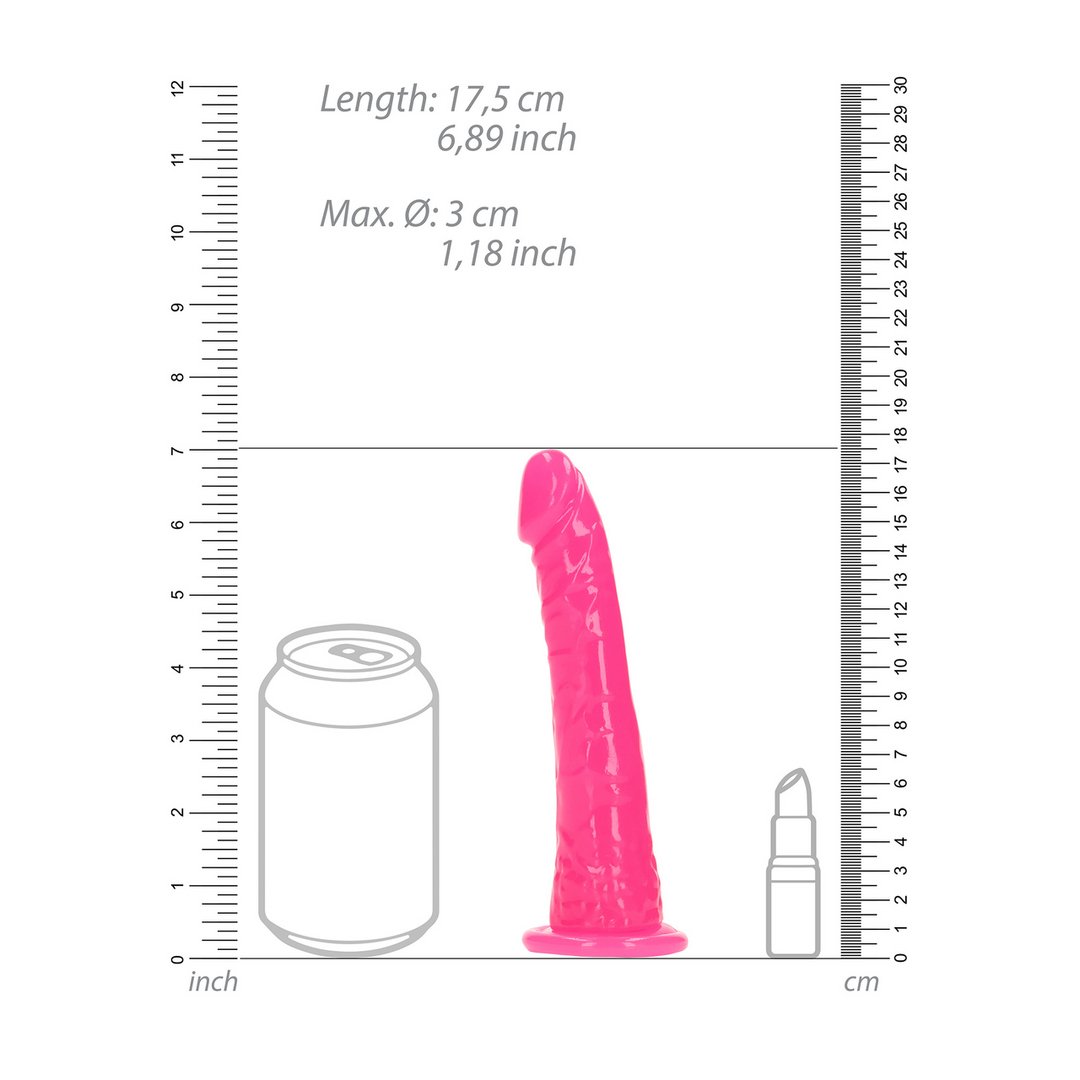 Slanke Realistische Dildo met Zuignap en Glow in the Dark - 15,5 cm - EroticToyzProducten,Toys,Dildos,Realistische Dildo's,,RealRock by Shots