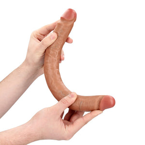 'Slim Double Ended Dildo 35,6 cm - Tan' - EroticToyzDubbele Dildo'sRealRock by Shots